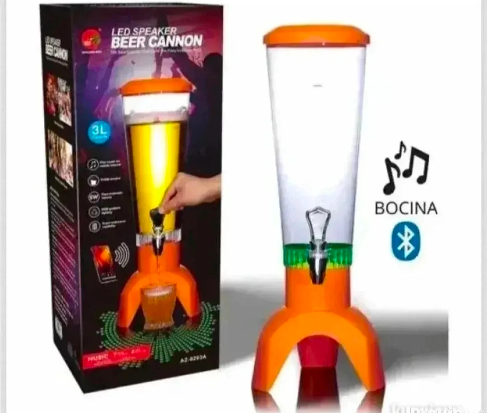 Točilica za pivo raketa zirafa za pivo 3 lit zvučnik LED