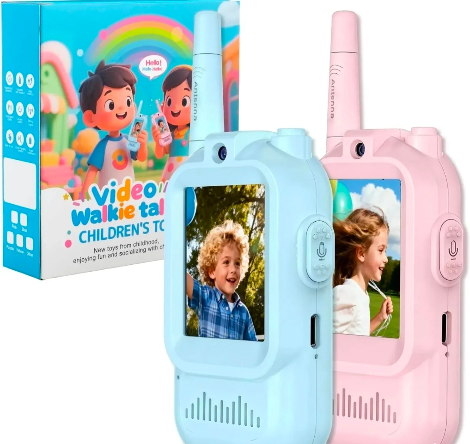 Video voki-toki igračke, paket od 2 toki vokija sa ekranom
