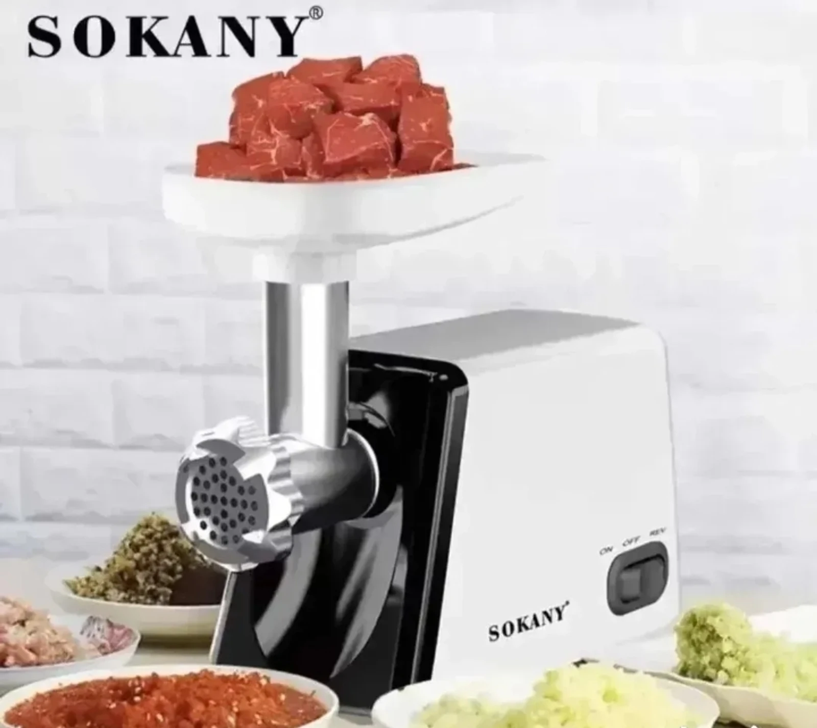 Elektricna Mašina za mlevenje mesa i kobasicu Sokany 2500w